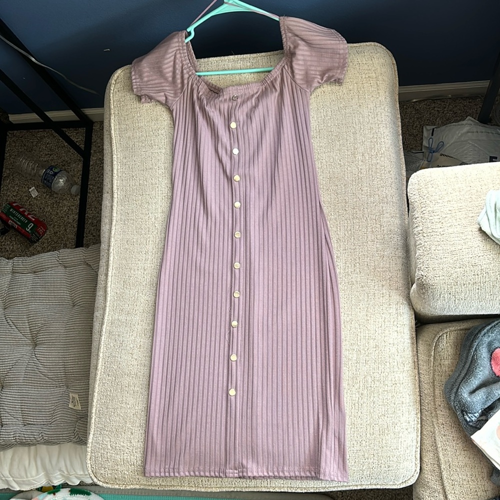 Purple pencil dress NTW